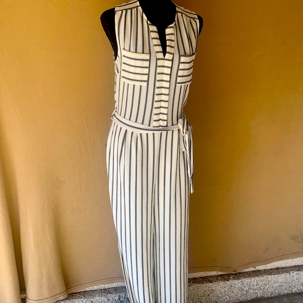 White and navy Jumpsuit